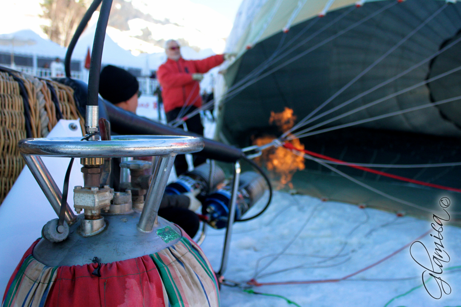 Photoreportage à Chateaux d'Oex pour le festival international des Ballons, avec Bertrand Picard