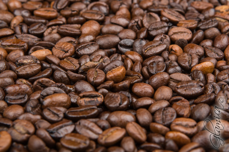 Photo corporate, packshoot de grains de café