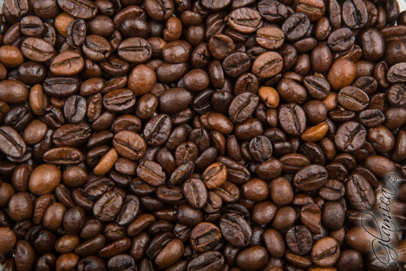 Photo corporate, packshoot de grains de café